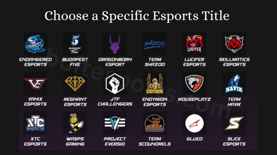 Choose-a-Specific-Esports-Title 
Esports-analyst